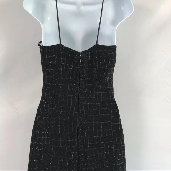 Sold—90s Vintage Cache Black Cocktail Halter Dress - Picture 14 of 14